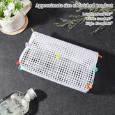 Embroidery Canvas Mesh Plastic Sheets 14x15 Inch (1 Piece) Hole 4x4mm Rectangle White For Cross Stitching DIY Knitting Crochet Crafts